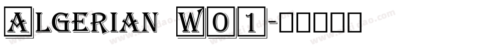 Algerian W01字体转换